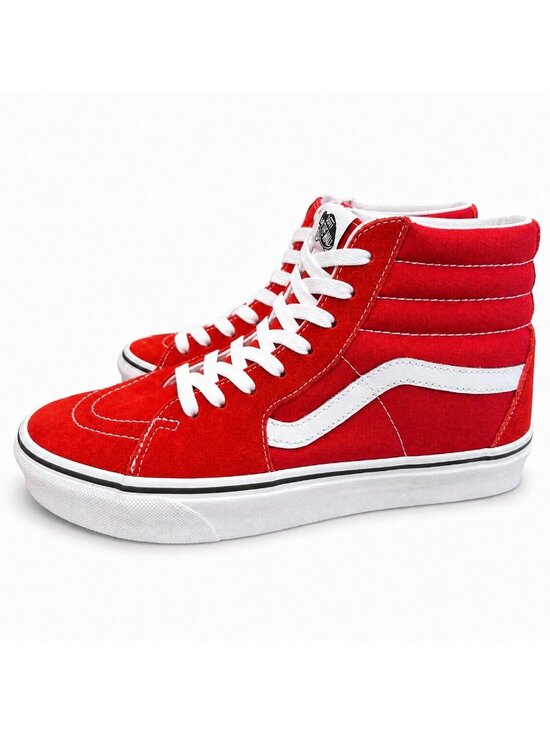 VANS Sk8-Hi Racing Red/True White VN0A4BV6JV6 Unisex Mens 9.5 Womens 11 High Top main image 10